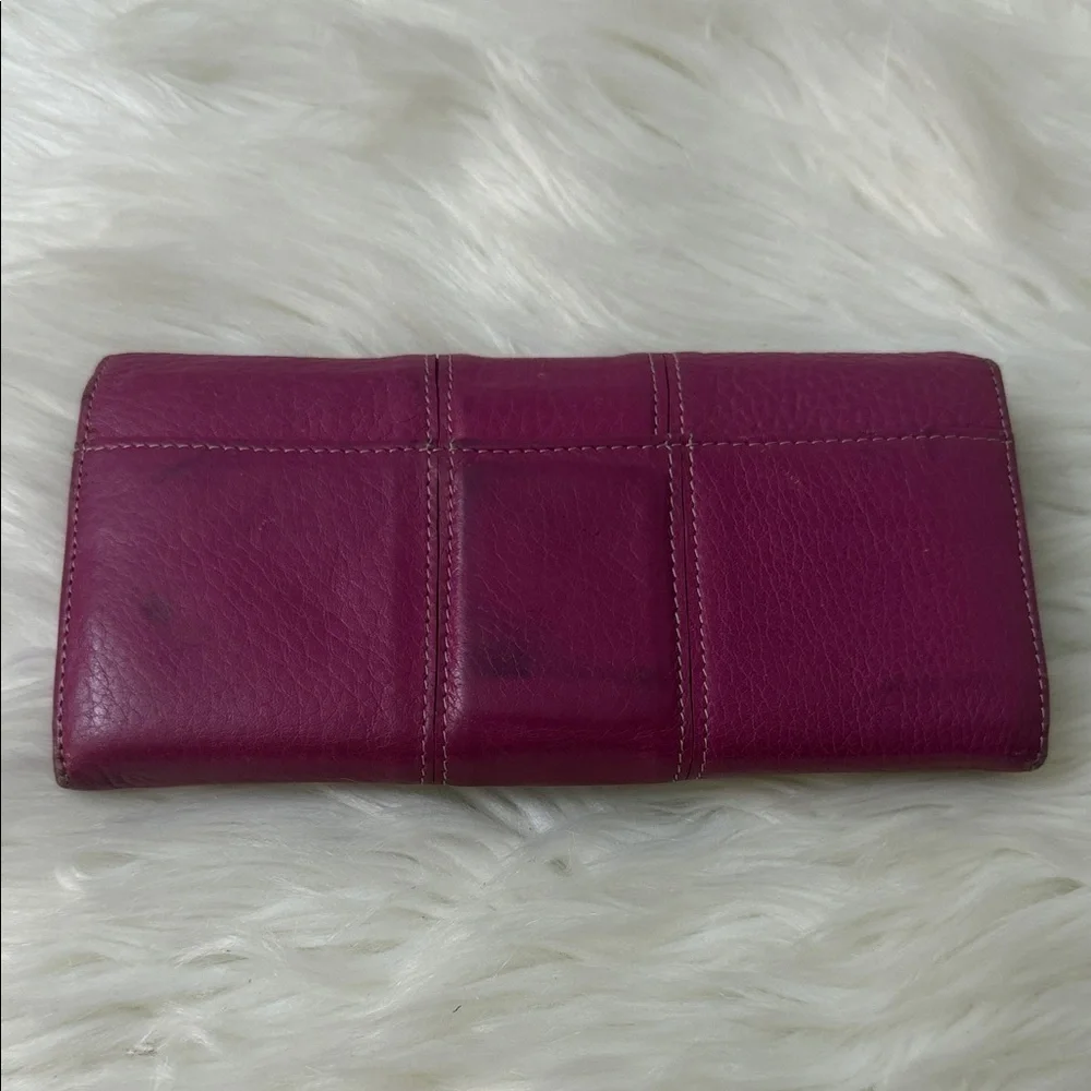 Ann Taylor Plum Leather Wallet